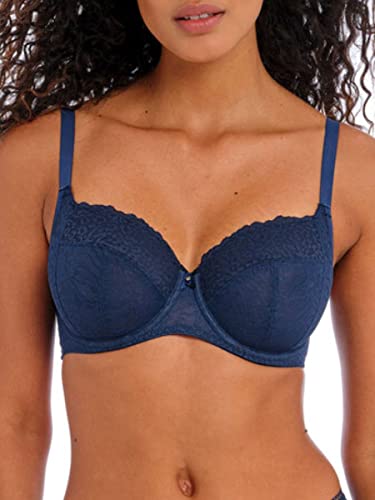 Freya Women's Catwalk Underwire Side Support Bra Full Coverage, Midnight, 34J US