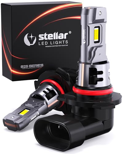 Stellar Lampe 9006/HB4 6500K Diamond White +200% Helligkeit 1:1 Halogen Größe Halogen-Brenner-Ersatz IP68 Wasserdicht 3-Min Plug & Play 1 Jahre Garantie 1 Paar