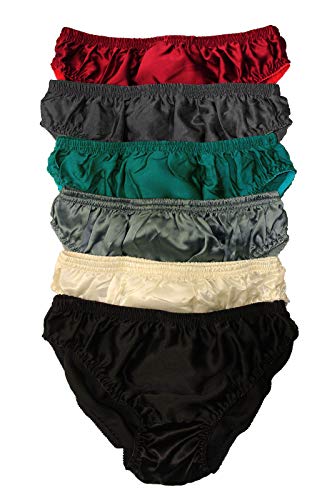6 Pair Pure Silk Men Bikini Briefs Size XL(40"-42")