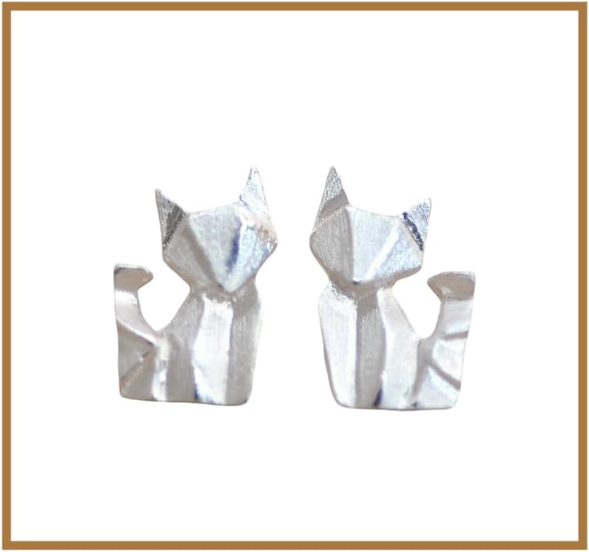 Origami Fox Earrings in Sterling Silver 925 - Jamber Jewels