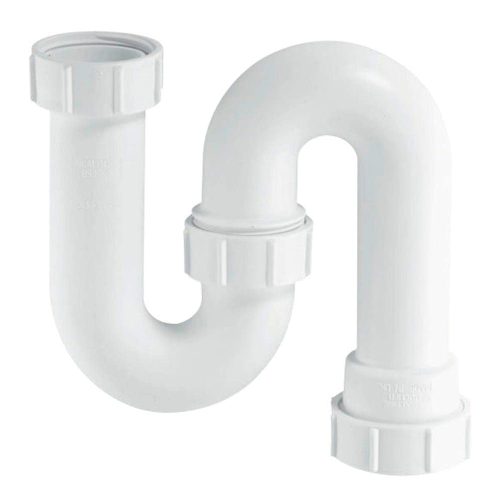Mcalpine Sb10 11/4 Inch x 75Mm Water Seal Tubular Swivel 'S' Trap with Multifit Outlet, White