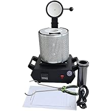 Gold Melting Furnace, 1600W 3Kg Digital Melting Furnace Set with Graphite Crucible and Crucible Tongs for Smelting Recovery Melting Scrap Metal Gold Silver Copper Aluminum Refining Casting