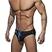 Mens Swimsuit Briefs Padded Swimwear Male Sexy Swimming Bikini Board Beach Surfing Swim Trunks (Black,Tag XL (US L))