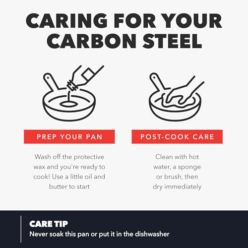GreenPan x Bobby Flay 18" x 11" Carbon Steel Double Burner Pan, Pre-Seasoned Ready to Use, Induction Compatible, High Heat & Oven Safe Durable Cookware, Cast Iron Alternative by GreenPan - Image 5