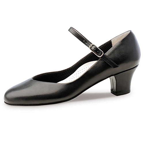 Chaussures de danse Gina Werner Kern pour danser sans douleur grâce au cuir noir