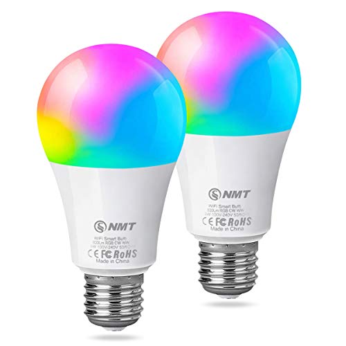 Smart WiFi LED Light Bulb A19 800Lm, Color Changing, Dimmable, No Hub Required