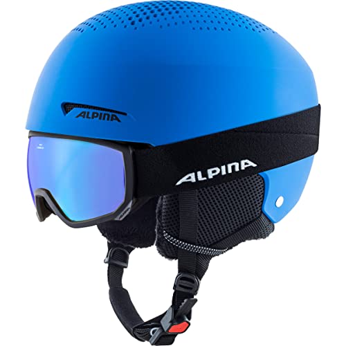 Casco de esquí ALPINA ZUPO Set para niños azul mate de 48 a 52 cm