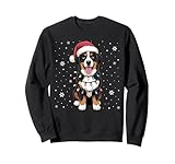 Santa Xmas Lights Dog Lover Bernese Mountain Dog Christmas Sweatshirt