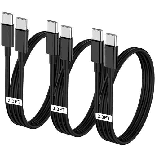 Image of LOFPYE 3-Pack Black 3.3FT 60W USB C to USB C Cable, Type C Fast Charging Cable for iPhone Air 17 16e 16 15 Pro Plus Pro Max,for Galaxy S25 /S24, for iPad Pro /Air /mini, for MacBook Pro /Air and More