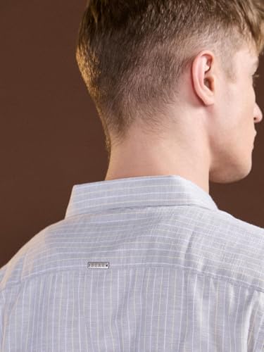 Image of THE BEAR HOUSE Men's Pure Cotton Solid Slim Fit Shirt