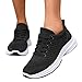LSEEKA Zapatillas para mujer, para senderismo, para mujer, cuña, cojín de aire, para el tiempo libre, zapatillas perezosas, zapatillas de moda, zapatos casuales, rosas, negras, grises, Negro , 38
