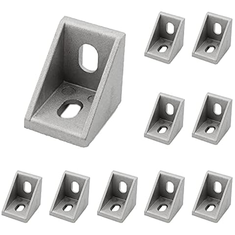 10Pack Aluminum Profile Corner Bracket,TTZEZE 30x24x30mm L Shape Right Angle Joint Bracket Fastener,L Brackets Connector for 3030 Series Standard 8mm Slot Aluminum Extrusion Profile (2430 Bracket) Cover