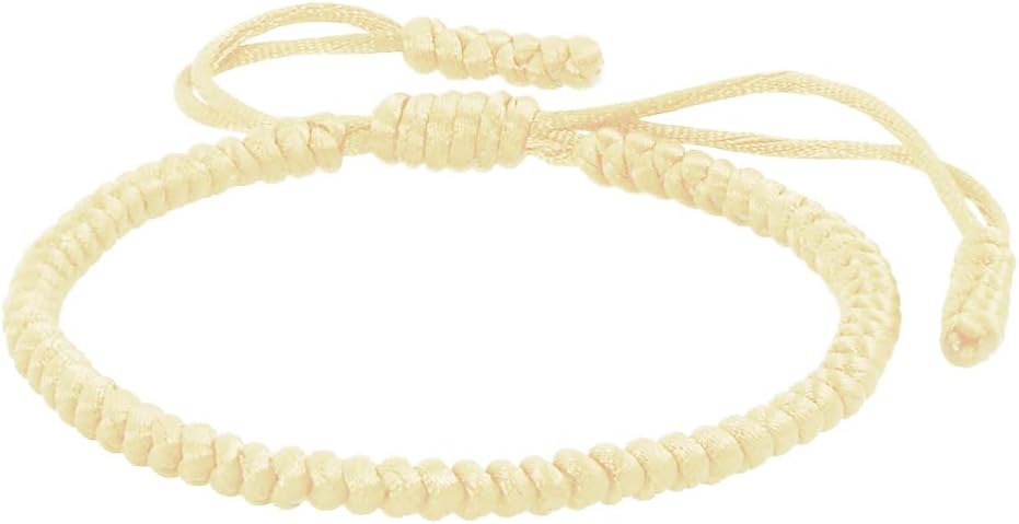 COLORFUL BLING Handmade Tibetan String Bracelet Adjustable Woven Rope Knot Buddhist Kabbalah Protection Lucky Friendship Bracelets for Mens Womens Amulet Gifts