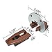 Drawer Guide Kit Compatible with Kenlin Rite-Trak II Model #168 Replacement kit with Metal Backing and Roller for Most Furniture Manufacturers Hardware and Installation Tools, 2 Sets