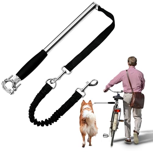 Guinaglio Per Da Bci,Guinzaglio Per Bici Per Cani,Guinzaglio Per Bicicletta Per Cani,Vivavoce Guinzaglio Per Bici Per Camminare,Design Con Fascia Elastica,Acciaio Inossidabile