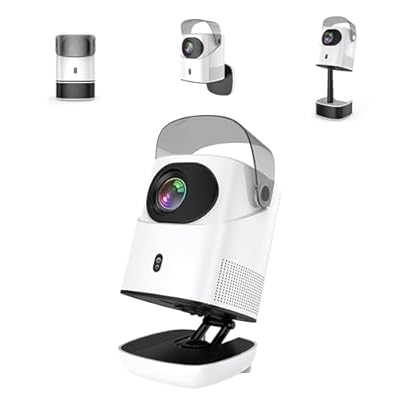 TS-2 Portable Projector with Foldable Stand,1200 ANSI Lumen Native 1080P Smart Projector with WIFI & Bluetooth,Auto Keystone Wall Projector,Support Phone/Laptop/TV Stick/USB,HIFI DSP,Outdoor Indoor