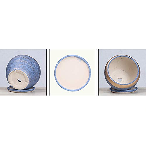 Fleur pot céramique YRYRYW évite fuites eau décoration table - 4