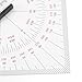 CHEOTIME Chart Drawing Triangle Ruler, Acrylic Marine Triangle Clear Triangular Protractor with Handle for Nautical Navigation, Drawing and Blueprint Design, Efficient Use