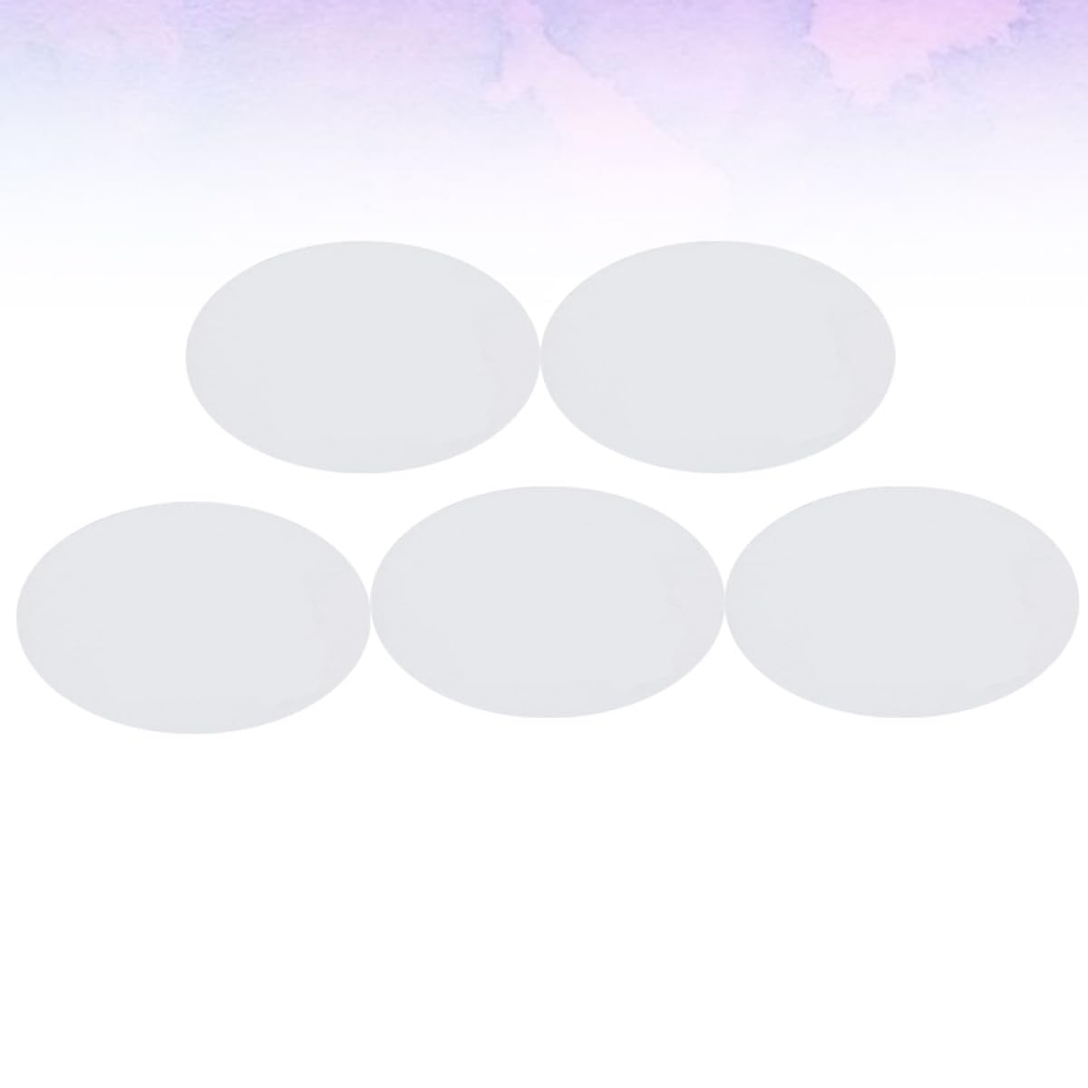 Beavorty 5pièces Panneaux Ovales Coton pour Peinture Planche à Dessin Artistique Épaissie Support Toile Blanc Adaptés Huiles Acryliques Tempera Légers et Portables pour Artistes et Loisirs