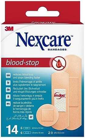 Nexcare Blood Stop Blutstillende Pflaster, assortiert, 14/Packung