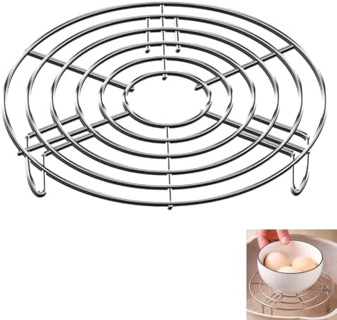 EIKS 2-Pack Stainless Steel Air Fryer Racks - 8 Inch Round Baskets For Cooking, Steaming, Cooling