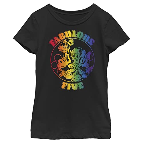 Disney Fierté Cinq T-Shirt Fille haut mode enfant imprimé coton