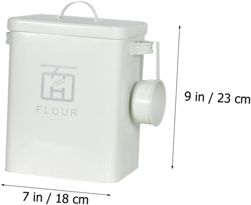 Multi-function Iron Rice Storage Bucket with Airtight Seal 5kg Flour and Grain Container Household Kitchen Food Storage Accessory for Dry Pantry Organization