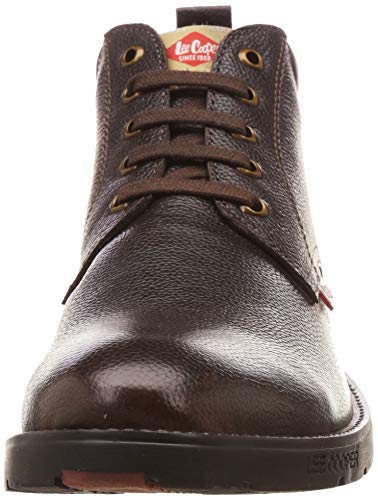 Image of Lee Cooper Men Brown Leather Boots-8 UK /India (42 EU) (LC9519BBROWN42)
