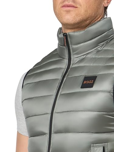 Image of BOSS Men's Lightweight Nylon Patch Logo Puffer Vest