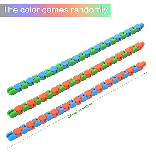 image for Yeetec 6 Pack 24 Links Wacky Tracks Snap and Click Fidget Toys, Finger