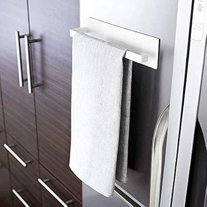 Dayish Self Adhesive GI Steel Napkin Hanger | Towel Ring | Napkin, Foil Roll, Clean Wrap Holder | Toilet Paper Stand Ring | Kitchen Sink Bathroom Accessories - Pack of 1 (Black, Self Adhesive)