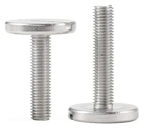 Tornillos avellanados Pernos de cabeza redonda, 1-5 piezas M2.5 M2 M3 M4 M5 M6, acero inoxidable 304, ranura de una palabra, tornillo de cabeza plana extragrande, perno de cabeza redonda plana.