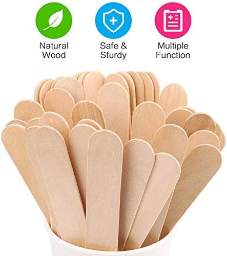 Kids B Crafty 50 Jumbo Lollipop Sticks , Lolly Sticks, Lolly Sticks for Craft, Wooden Popsicle Sticks,Craft Sticks, Wooden Lollipop Sticks, Jumbo Natural Craft 150mm X 18mm -Plant Labels
