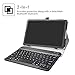 LiuShan MediaPad M5 Lite Keyboard Case, Detachable Keyboard Standing PU Leather Cover for 10.0
