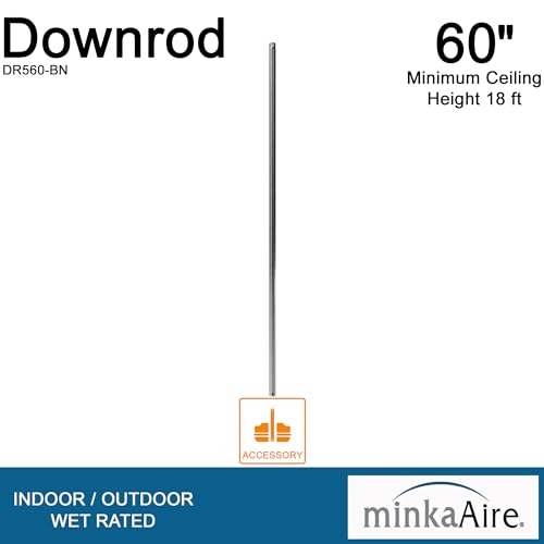 Minka-Aire 60 Inch Ceiling Fan Downrod - Brushed Nickel - DR560-BN by MINKA-AIRE - Image 4