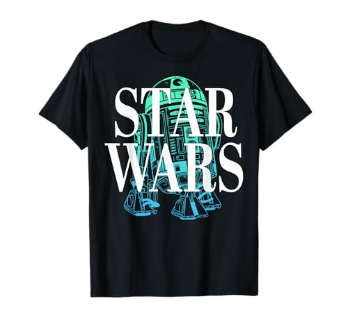 T-shirt Star Wars R2-D2 Text Overlay en coton pour fan de science-fiction