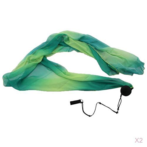 DYNWAVE 2 bolas de dança do ventre, véu de seda, acessório de dança ajustável