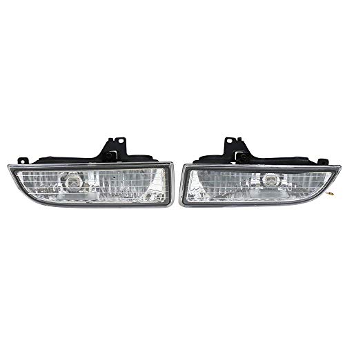 IKON MOTORSPORTS Fog Lights, Compatible With 1997-2001 Honda Prelude, Front Bumper Clear Fog Lamps Left Right for Cars