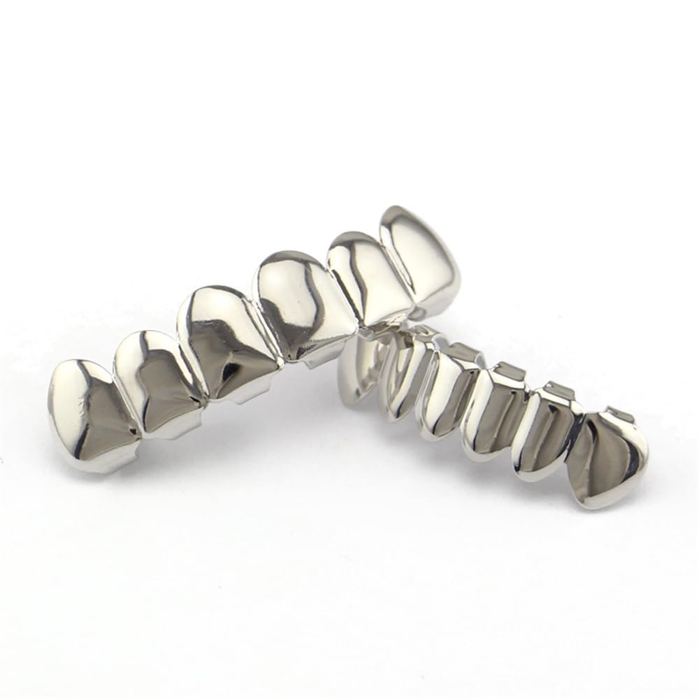 Qiwenr Hip Hop Teeth Grills, Rapper Braces, Bottom Grills, Hip Hop Custom Fit Polished Teeth Grillz - Image 3