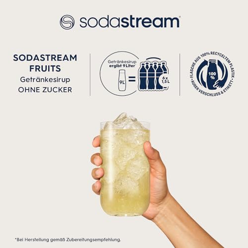 SodaStream Sirup Holunderblüte ohne Zucker, 1x Flasche ergibt 9 Liter Fertiggetränk, Sekundenschnell zubereitet und immer frisch, 440 ml 2