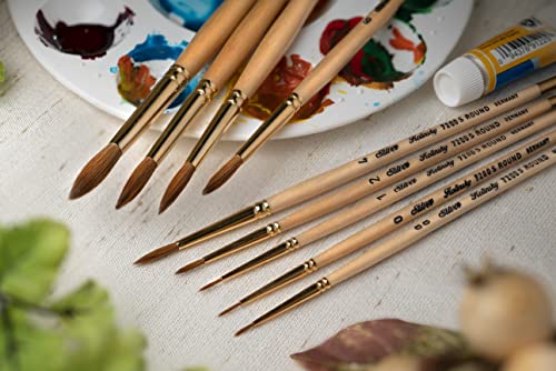 Silver Brush Limited 7200S6 Silver Kolinsky Round Brush For Watercolor And Oil, Size 6, Short Handle #TOP4