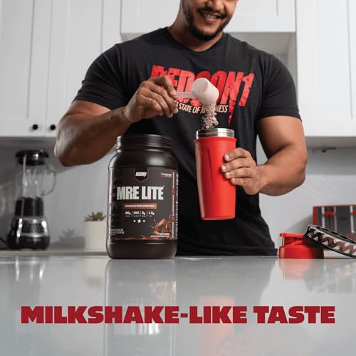 Image of REDCON1 MRE LITE Whole Food Protein Powder, Fudge Brownie - Lactose Free & Sugar Free Meal Replacement with Animal Protein Blends - Easy to Digest Formula - Only 2g Carb per Serving (30 Servings)