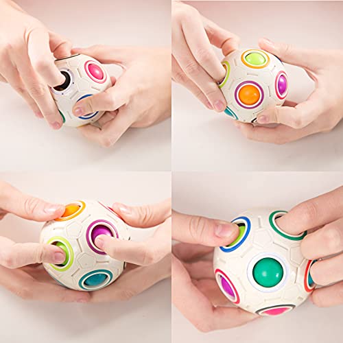 Jogo Mágico de Quebra-cabeça de Bola Rainbow Puzzle Ball Fidget Jogo de Habilidade com Bolas de Alív