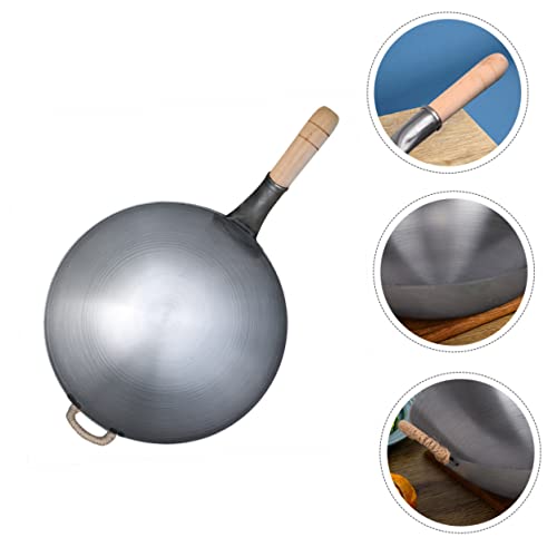 Cabilock Wok de acero con mango de madera y recubrimiento antiadherente miniatura 3