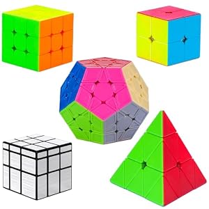 Coolzon Zauberwürfel Speedcube Set, 5 Stück