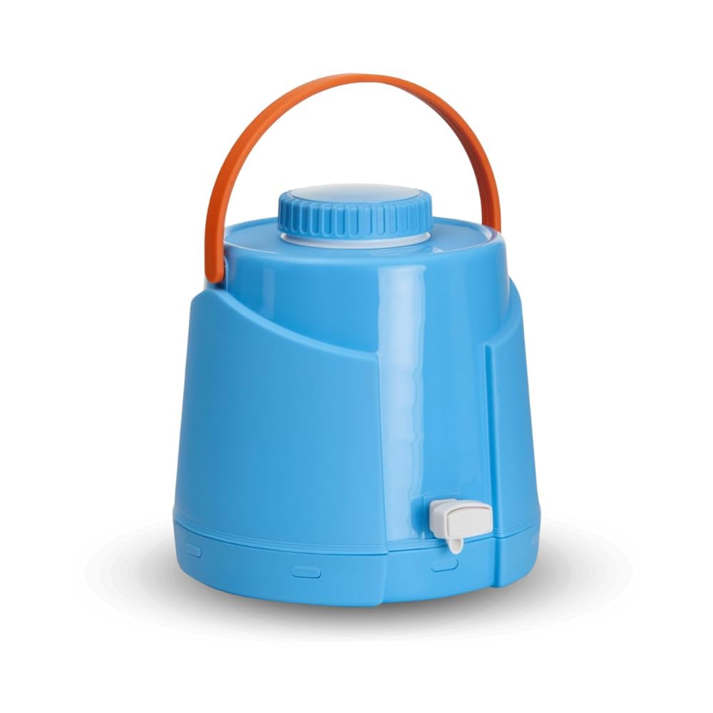 Paluplus Thermos Dispenser Termico Portatile con Rubinetto, Misura 29,3x27x27,5 cm e Capacità 5,6 Litri, Contenitore con Chiusura di Sicurezza e Maniglia, per Bevande Fredde e Calde, Made Italy -659