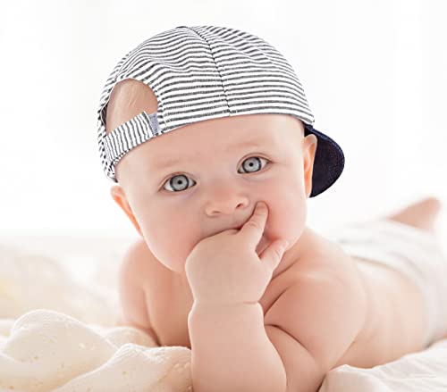 Baby Boy Baseball Cap Striped Sunhat Letter Sun Protection Hat,Sun Hat For Baby Boy And Baby Girl (Gray, 1Pcs) #TOP5
