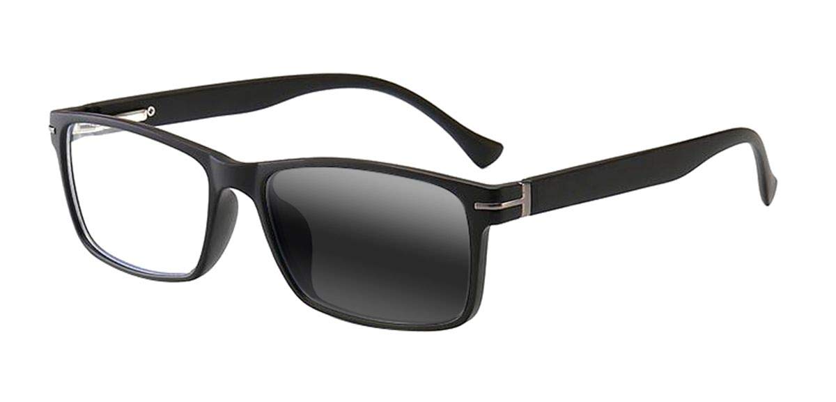 bestsight1936 Men Women Rectangle Nerd Geek Transition Photochromic Reading Glass +1.0 ~+4.0 4.5 5.0 5.5 +6.0 (Black, 2.50)