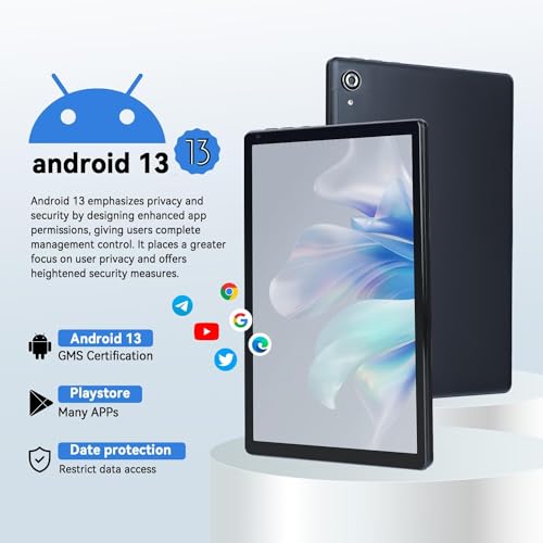 Lville Tablet 10.1 Zoll Android 13 Tablet, 8GB RAM 128GB ROM 1TB TF, Octa-Core 1280x800 IPS HD,2.4G+5G WiFi/Bluetooth 5.0, 5000mAh, 5MP+8MP (Schwarz) – Bild 5
