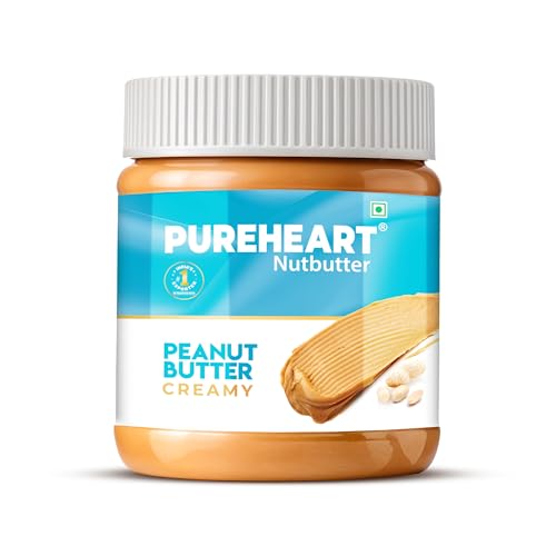 Image of Pureheart Nutbutter Creamy Peanut Butter 60 gm | Natural & Premium Roasted Peanuts | High Protein, Rich in Fiber | Zero Trans Fats | for Tasty Breakfast & Post Workout Protein Snack